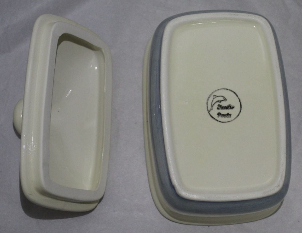 Butter Dish - Blue Fresco design
