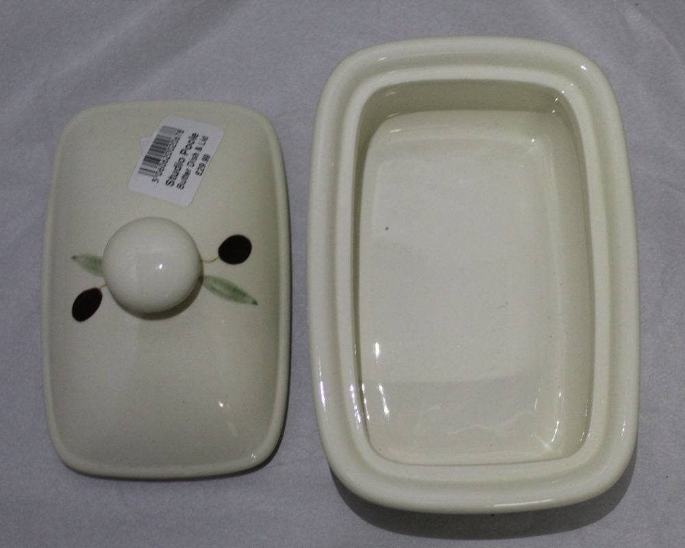 Butter Dish - Green Fresco design