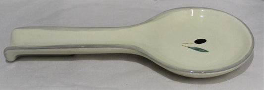 Large Spoon Rest - Grey Fresco design