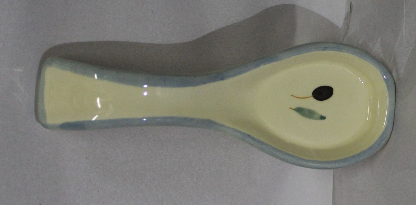 Small Spoon Rest - Blue Fresco design