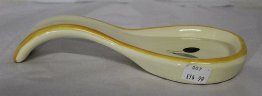 Small Spoon Rest - Yellow Fresco design