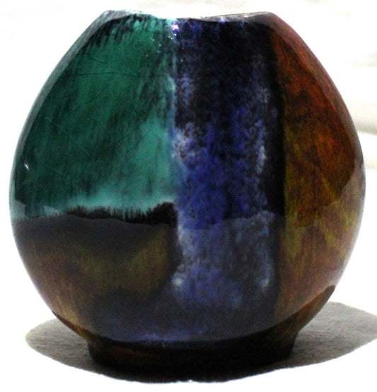 Hand-thrown, Mini Purse Vase - Gemstones design