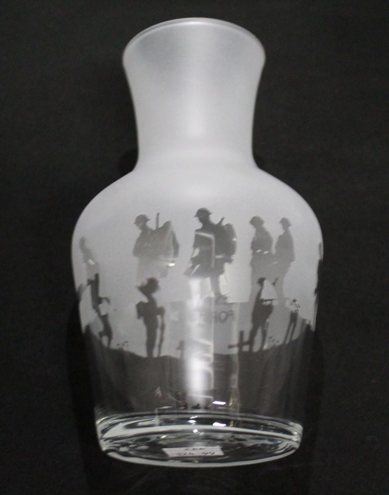 Glass Carafe "Lest we forget"