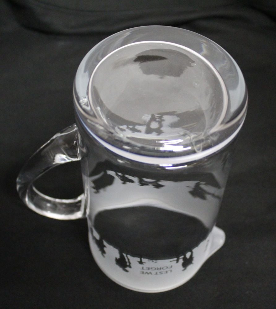 Glass Jug "Lest we forget"