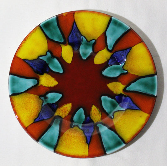 8.5in Display Plate - Studio Poole Harlequin design