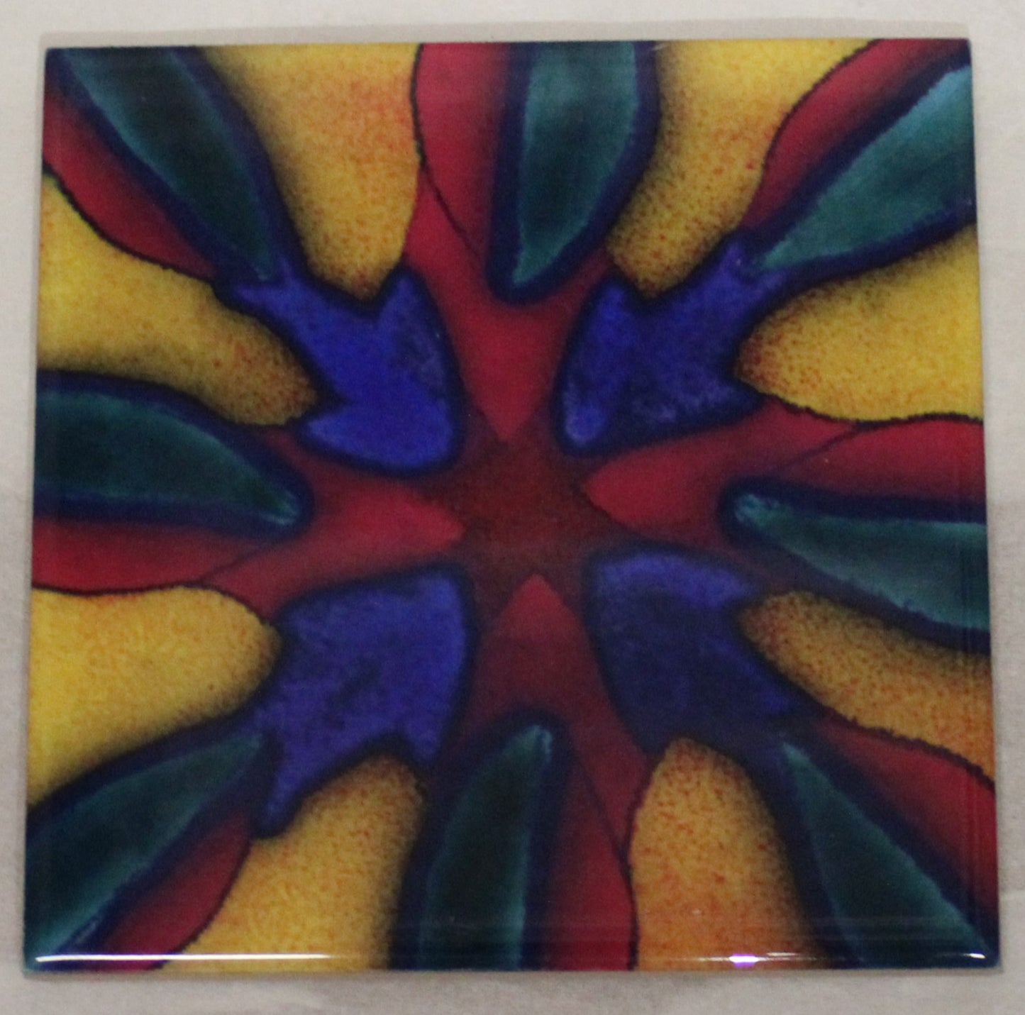 Sublimation Coaster - Cork backed (square) - Studio Poole Harlequin design