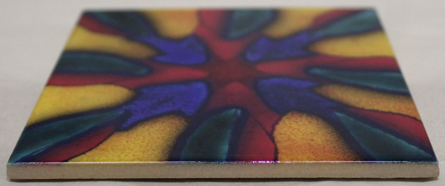 Sublimation Coaster - Cork backed (square) - Studio Poole Harlequin design