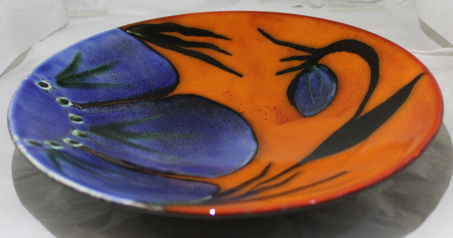 Shape 4 Display Bowl - Studio Poole Himalayan Poppy design