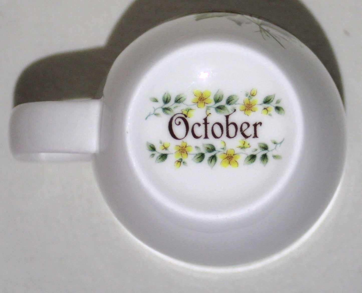 Bone China Floral Birth Month Mug - October