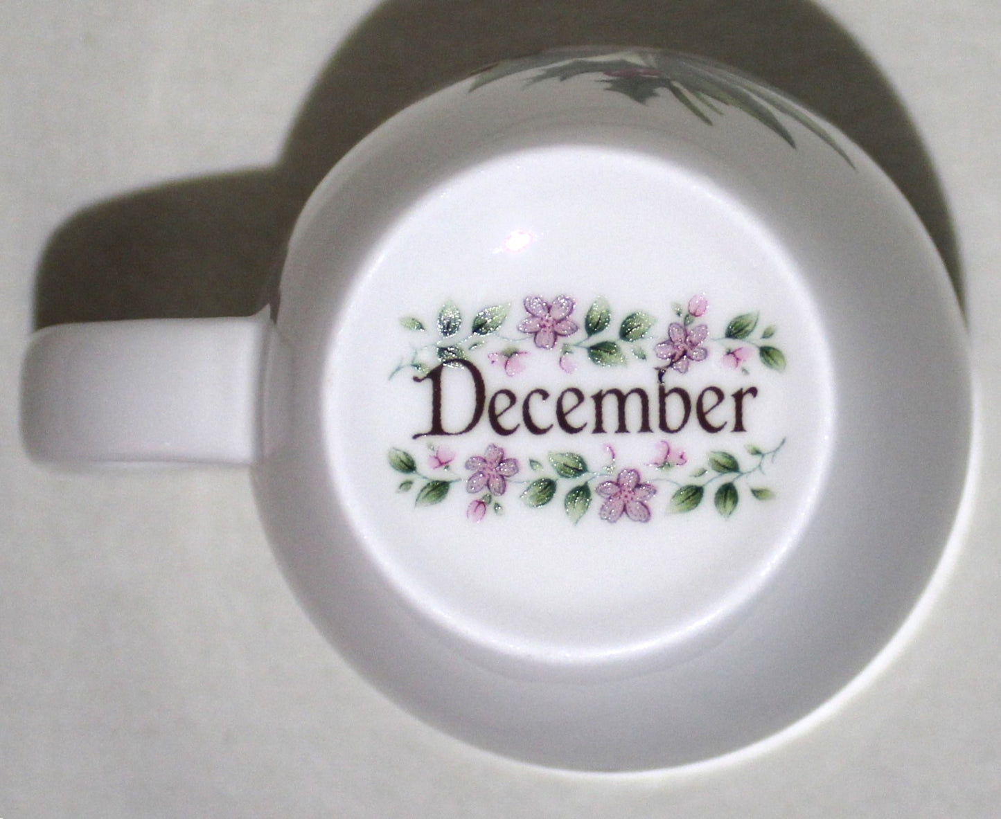 Bone China Floral Birth Month Mug - December