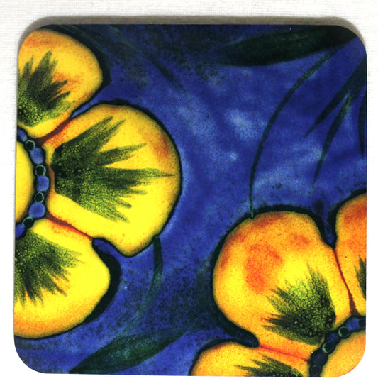MDF Coaster - Studio Poole Wild Poppy design