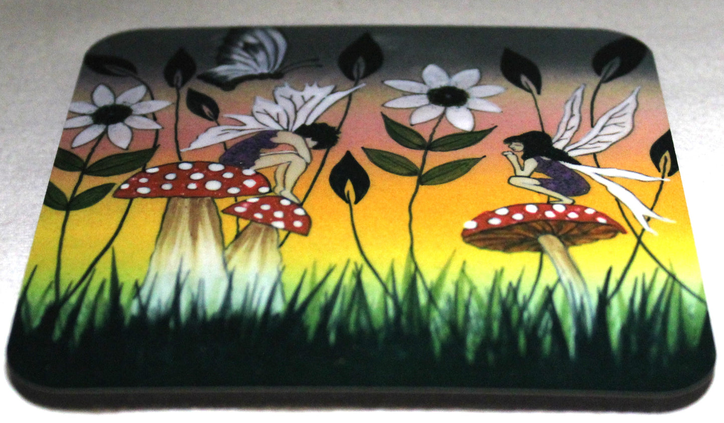 MDF Wooden Coaster - Studio Poole Fairies design 1