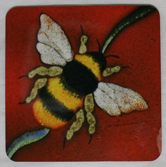 MDF Coaster - Studio Poole Red Bees