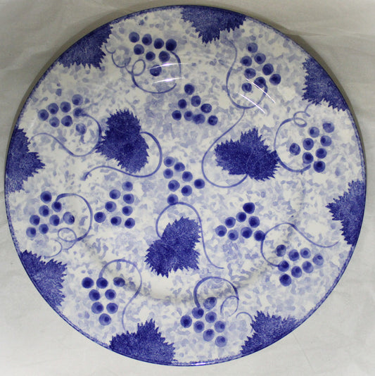 Dinner Plate - Studio Poole Blue Vine design
