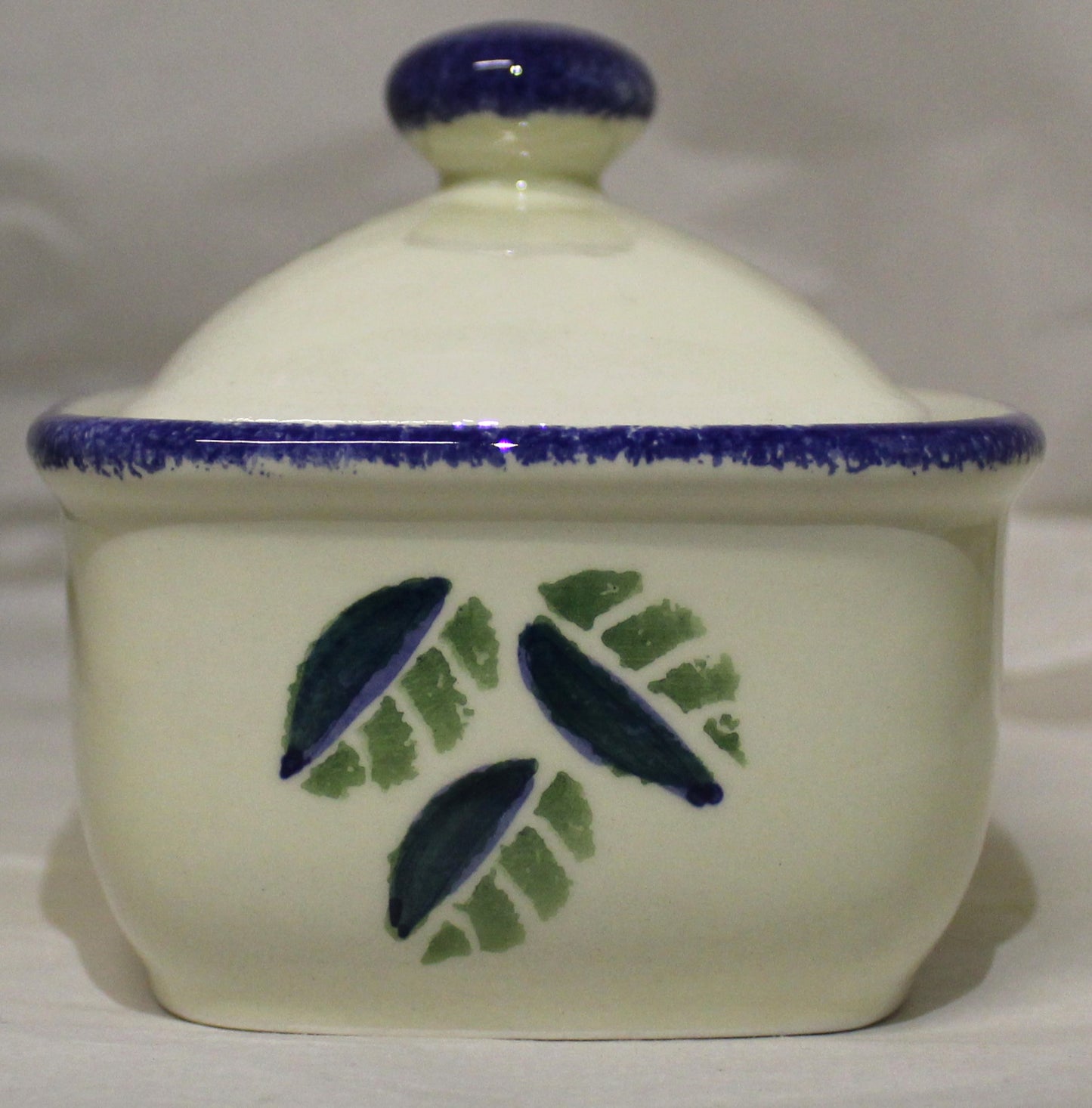 Butter Dish - Studio Poole Dorset Fruits design - Pears