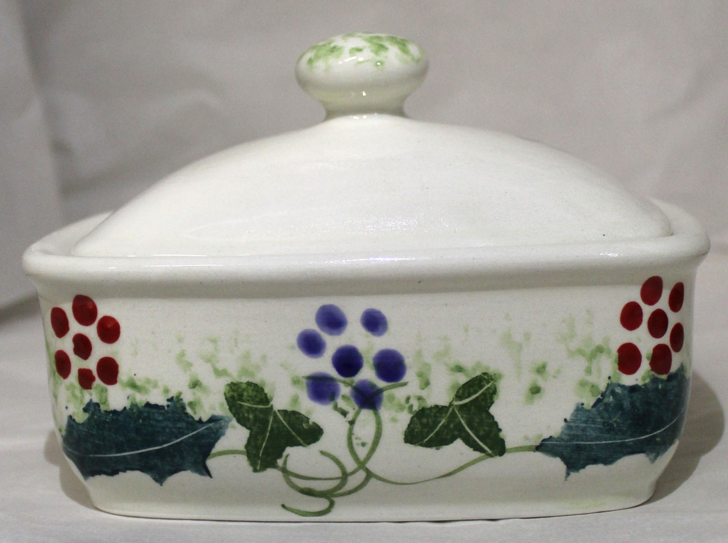 Butter Dish - Studio Poole Winter Vine design