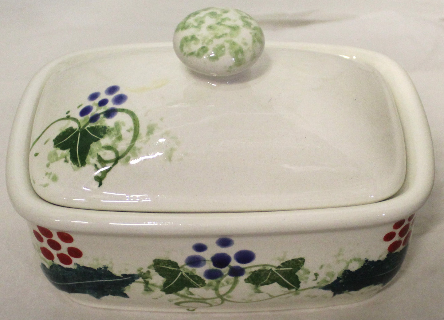 Butter Dish - Studio Poole Winter Vine design