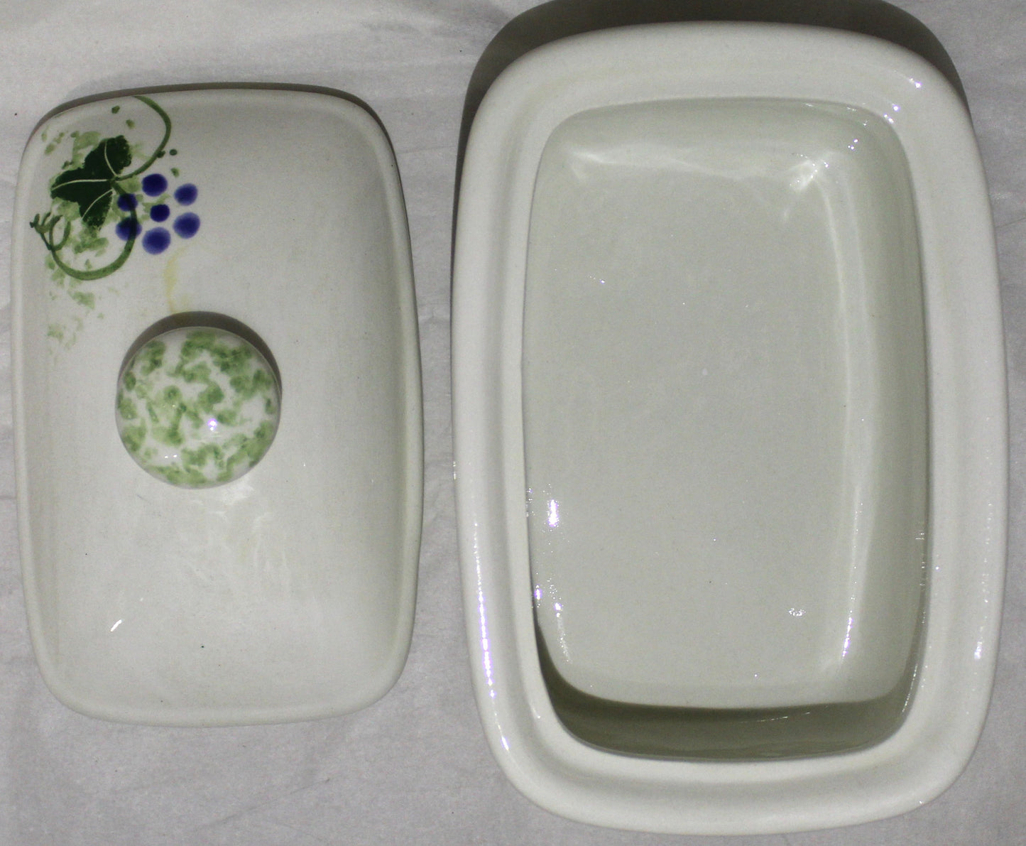 Butter Dish - Studio Poole Winter Vine design