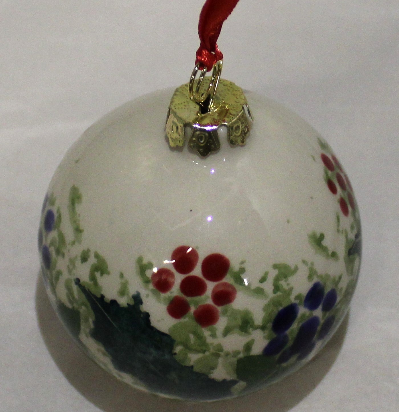 Studio Poole Winter Vine design - Round Ceramic Decorative Hanging Bauble