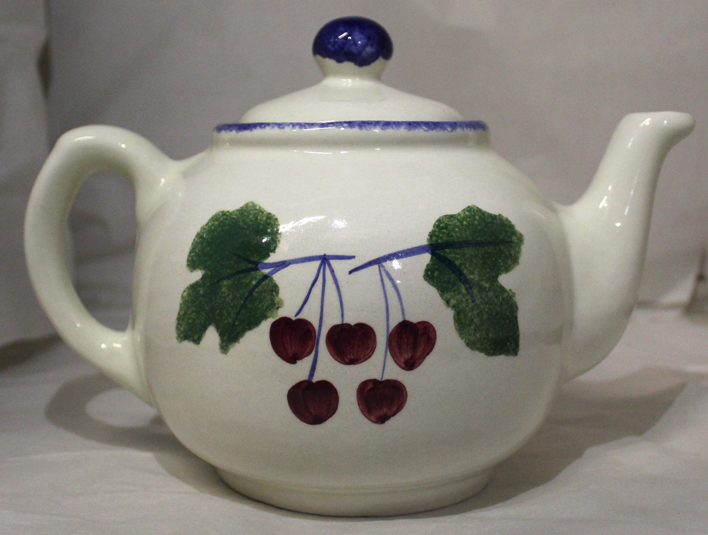 Tea Pot - Studio Poole Dorset Fruits Cherries Design