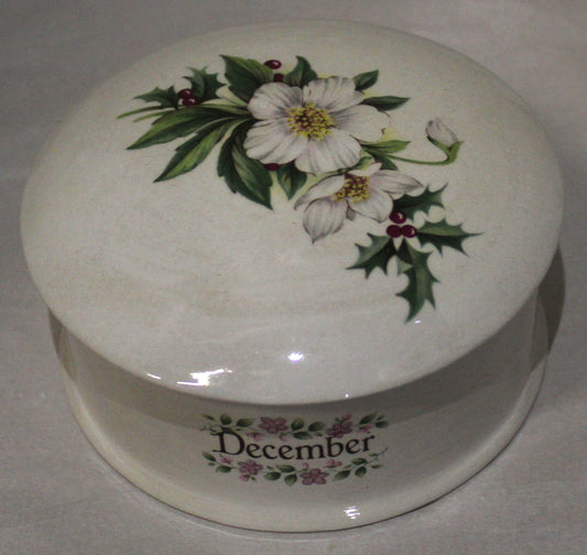 Floral Birth Month Trinket Box - December