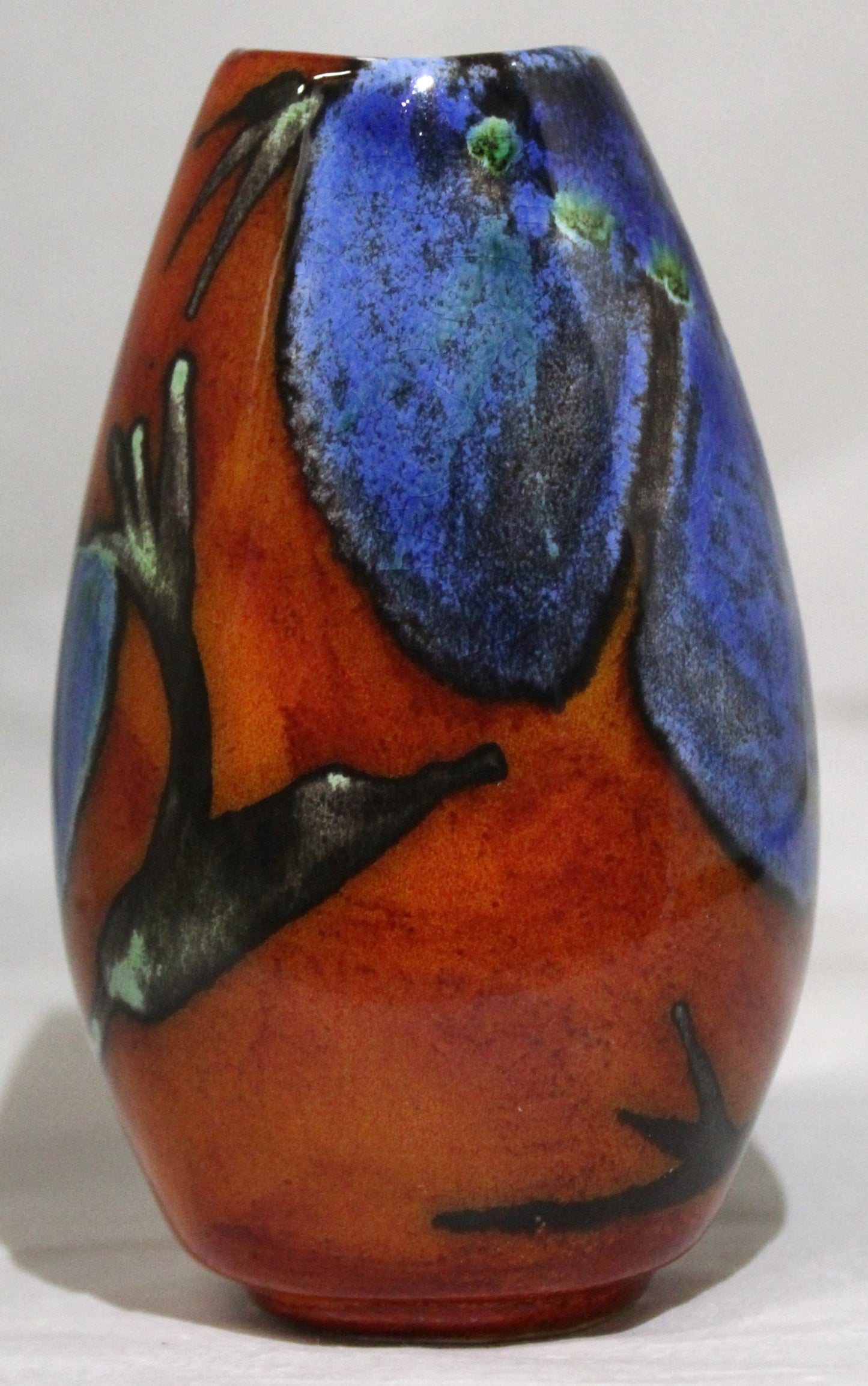 Hand-thrown, Mini Manhatton Vase - Himalayan Poppy design