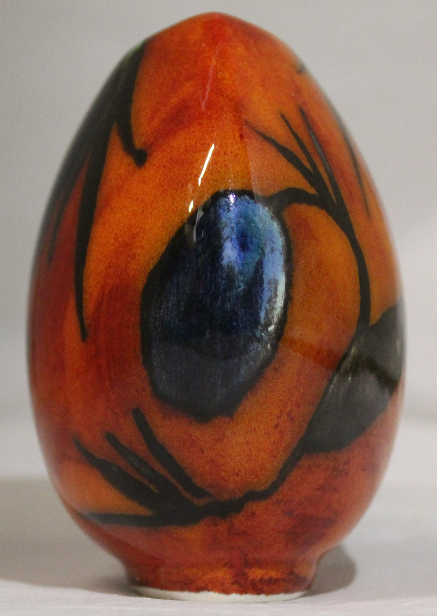 Hand-thrown, Mini Purse Vase - Himalayan Poppy design