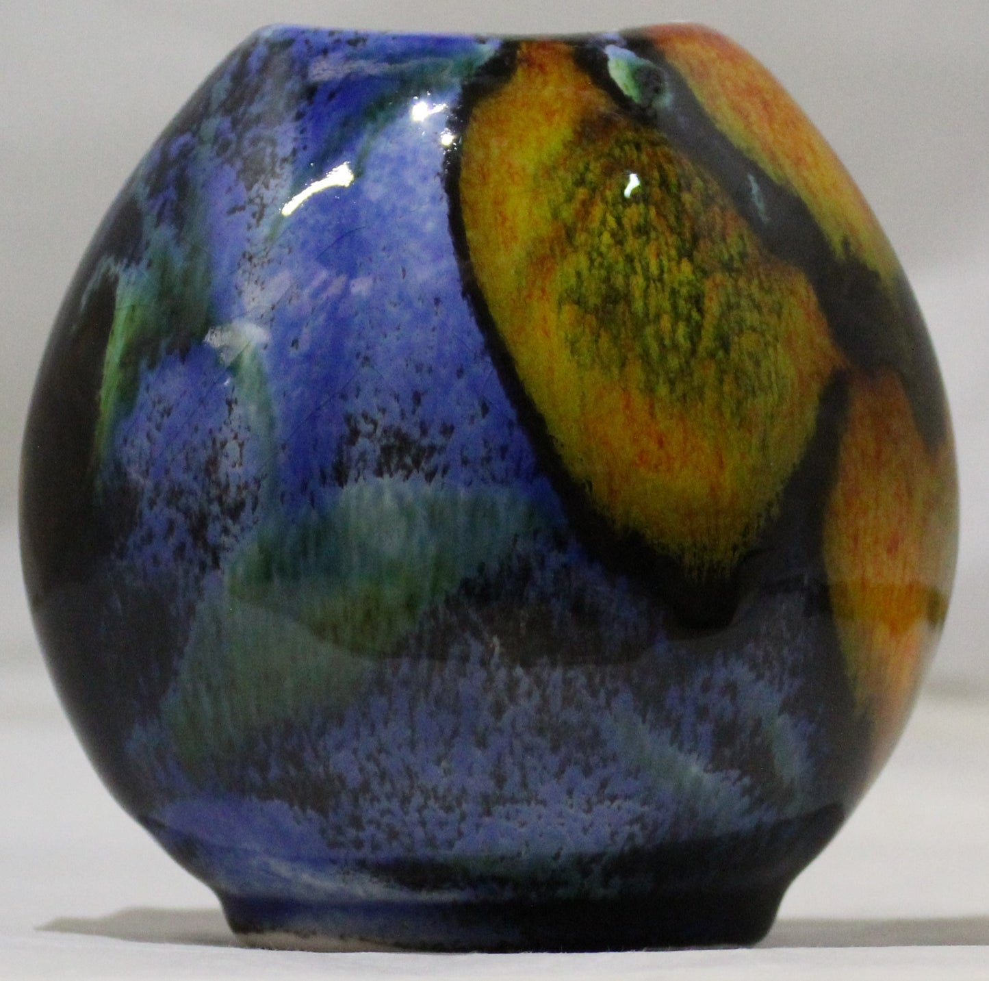 Hand-thrown, Mini Purse Vase - Wild Poppy design
