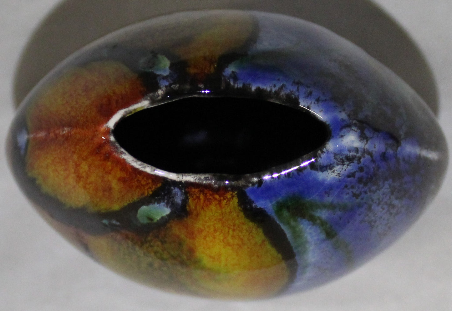 Hand-thrown, Mini Purse Vase - Wild Poppy design