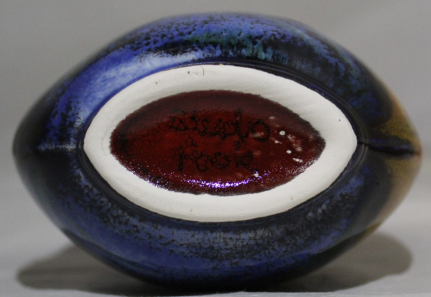 Hand-thrown, Mini Purse Vase - Wild Poppy design