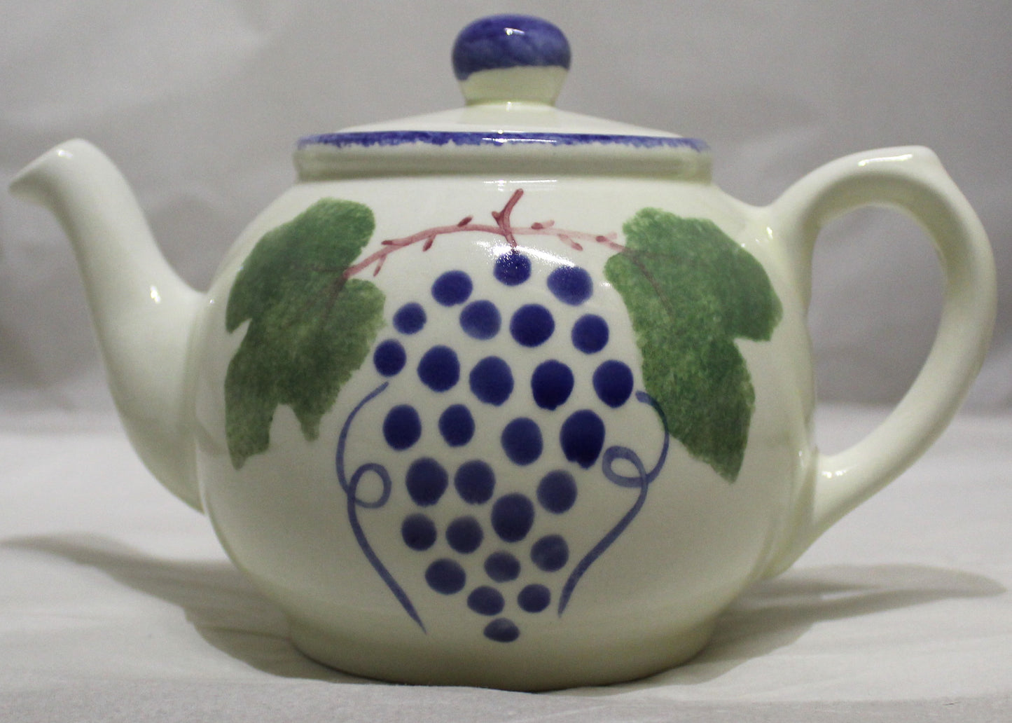 Tea Pot - Studio Poole Dorset Fruits Grapes Design