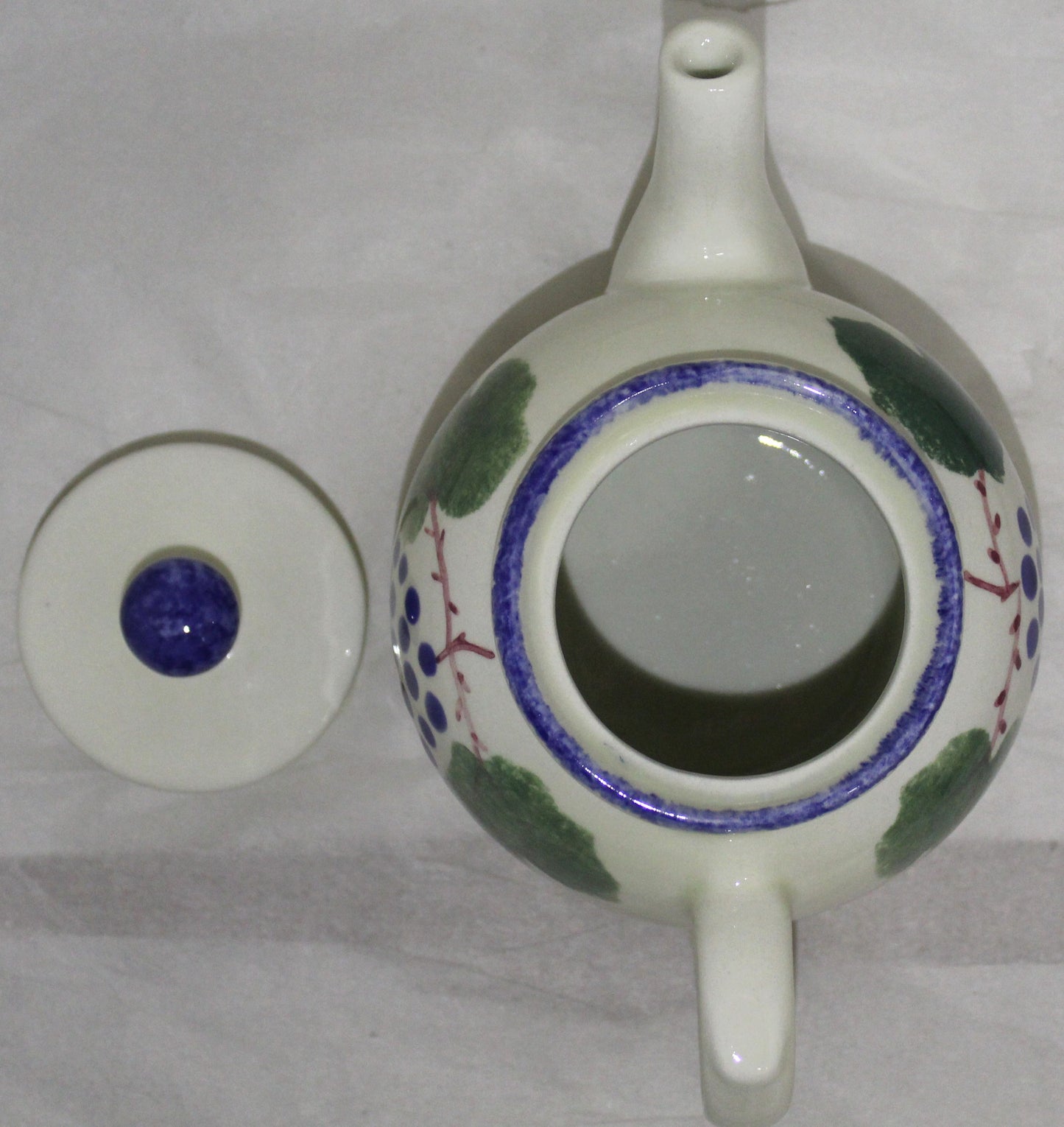 Tea Pot - Studio Poole Dorset Fruits Grapes Design