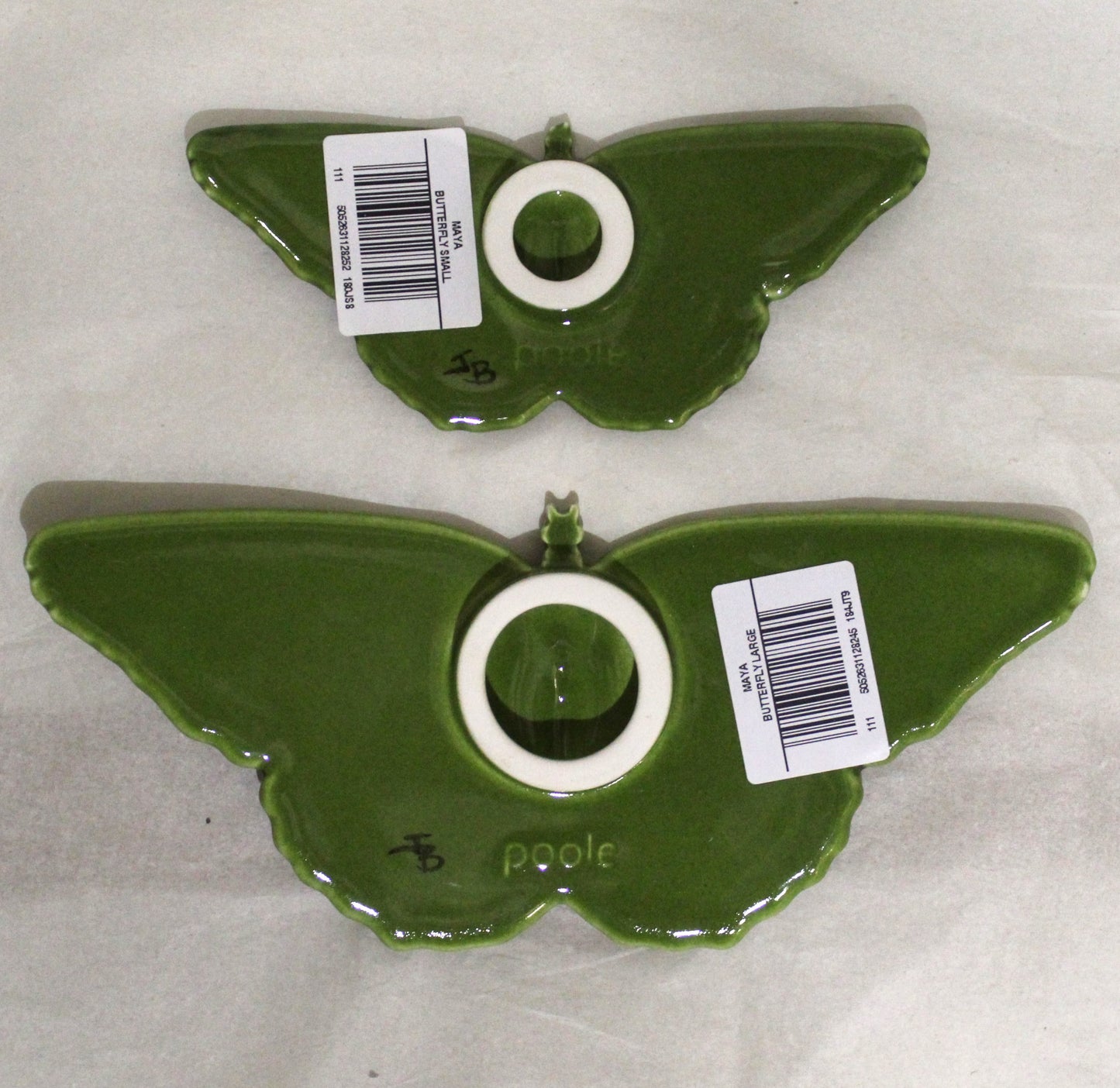 Poole Pottery Maya Butterfly Pair