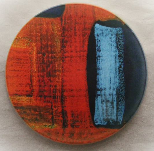 Sublimation Ceramic Coaster - Cork backed (round) - Studio Poole Gemstones design