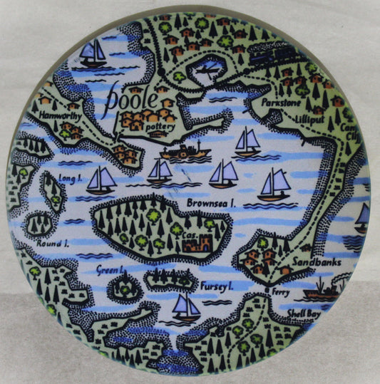 Sublimation Ceramic Coaster - Poole Quay Map
