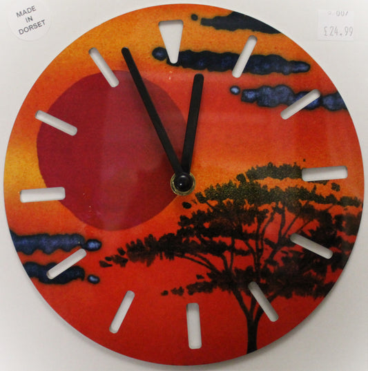 Sublimation Clock - African Sky design