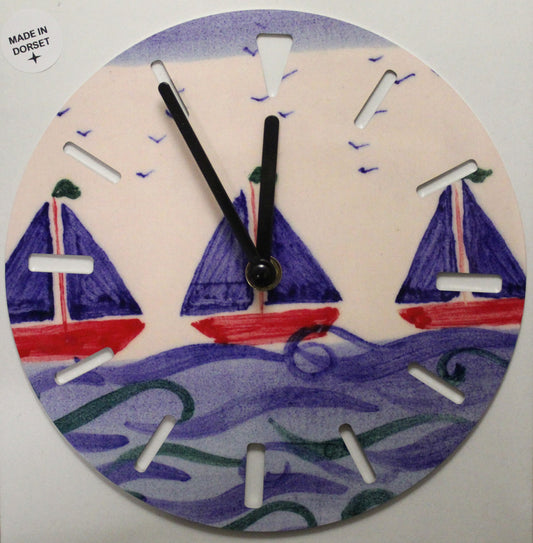 Sublimation Clock - Lorna's Boats design