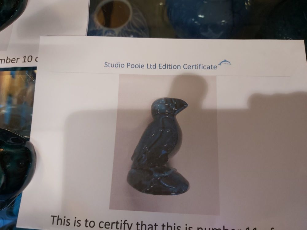 Limited Edition Puffin in Dolphin Blue