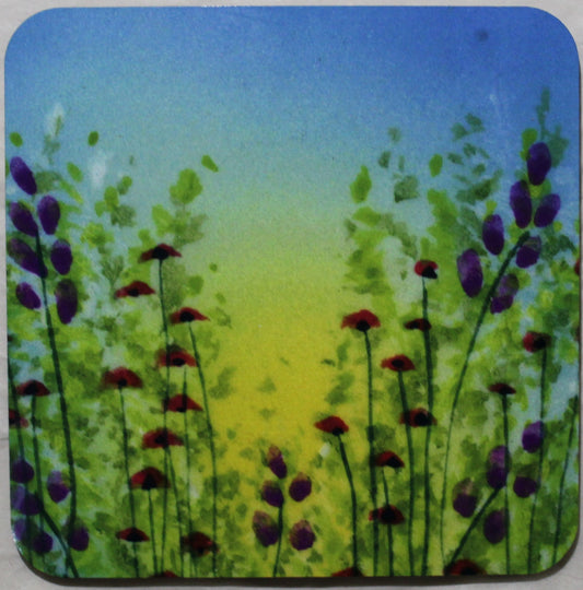MDF Coaster - Studio Poole Meadow Field Blue