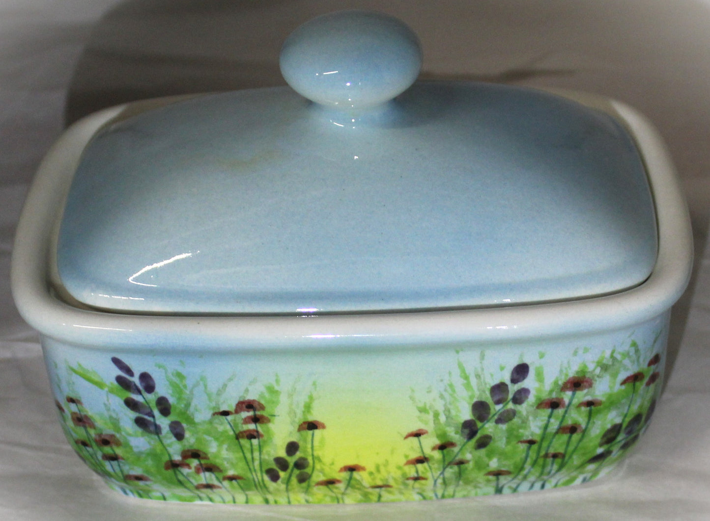 Butter Dish - Studio Poole Meadow Field Blue