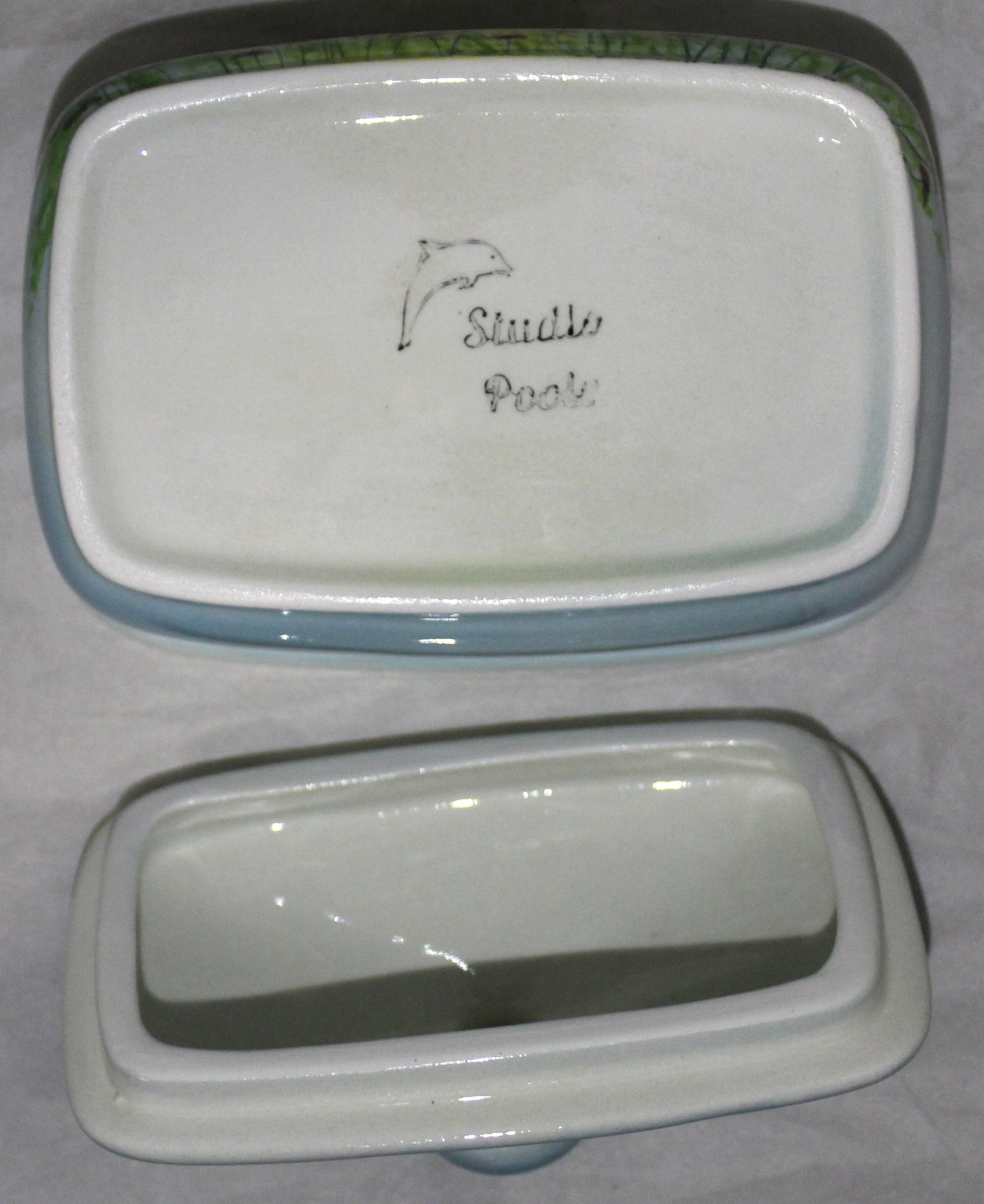 Butter Dish - Studio Poole Meadow Field Blue