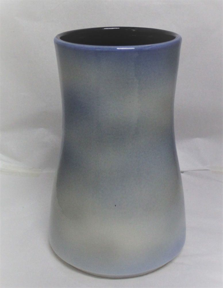 Hand Thrown 9 inch Vase - Mourning Rifleman - Blue