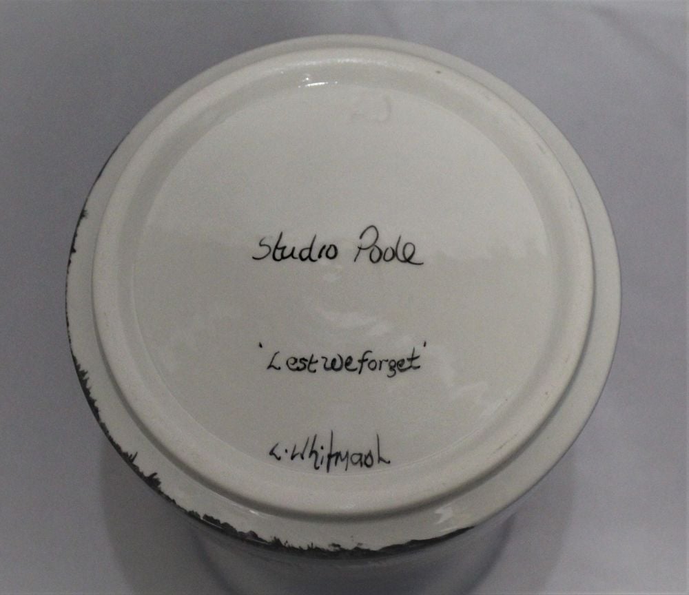 Hand Thrown 9 inch Vase - Mourning Rifleman - Blue