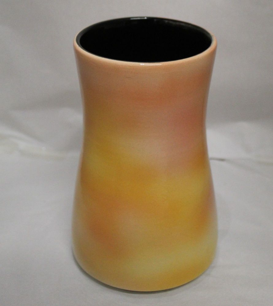 Hand Thrown 9 inch Vase - Mourning Rifleman - Orange
