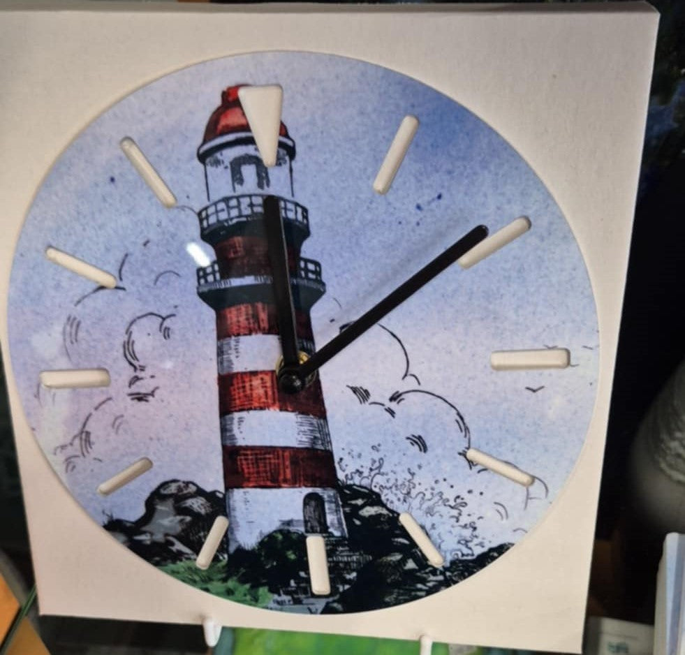 Sublimation Clock - Lighthouse design