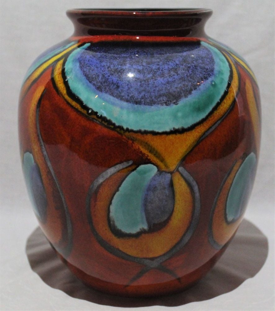 Bulbous Vase - Peacock