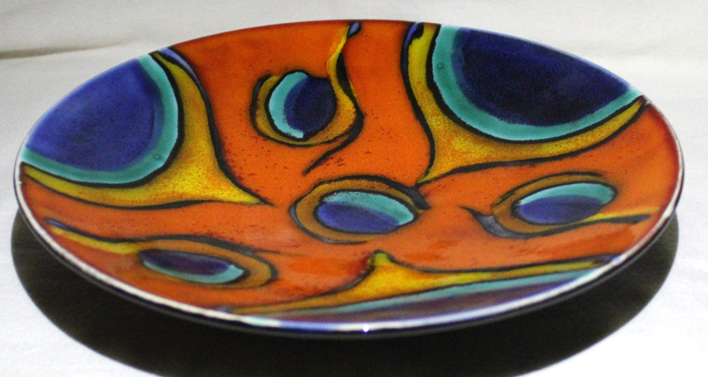 Shape 4 Display Bowl - Studio Poole Peacock design
