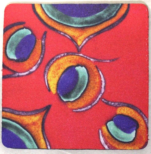 High density heat resistant Foam Coaster - Studio Poole Peacock design