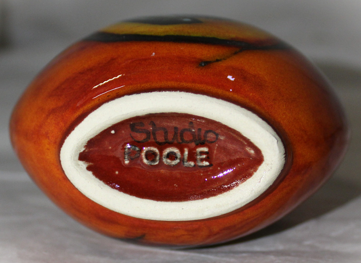 Hand-thrown, Mini Purse Vase - Peacock design