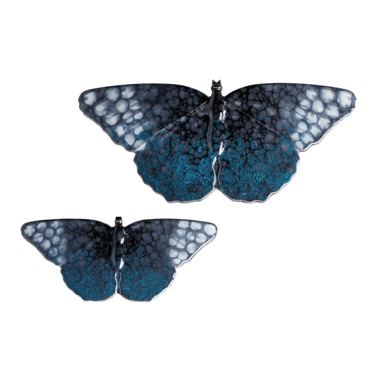 Poole Pottery Celestial Butterfly Pair